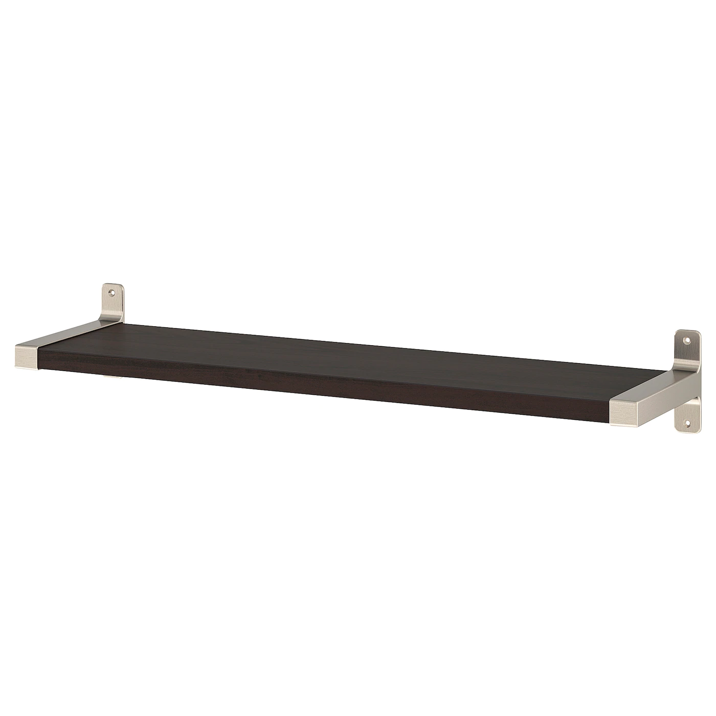 IKEA BERGSHULT / GRANHULT Wall Shelf Brownblack/nickel Plated 31 1/2x7 7/8 "