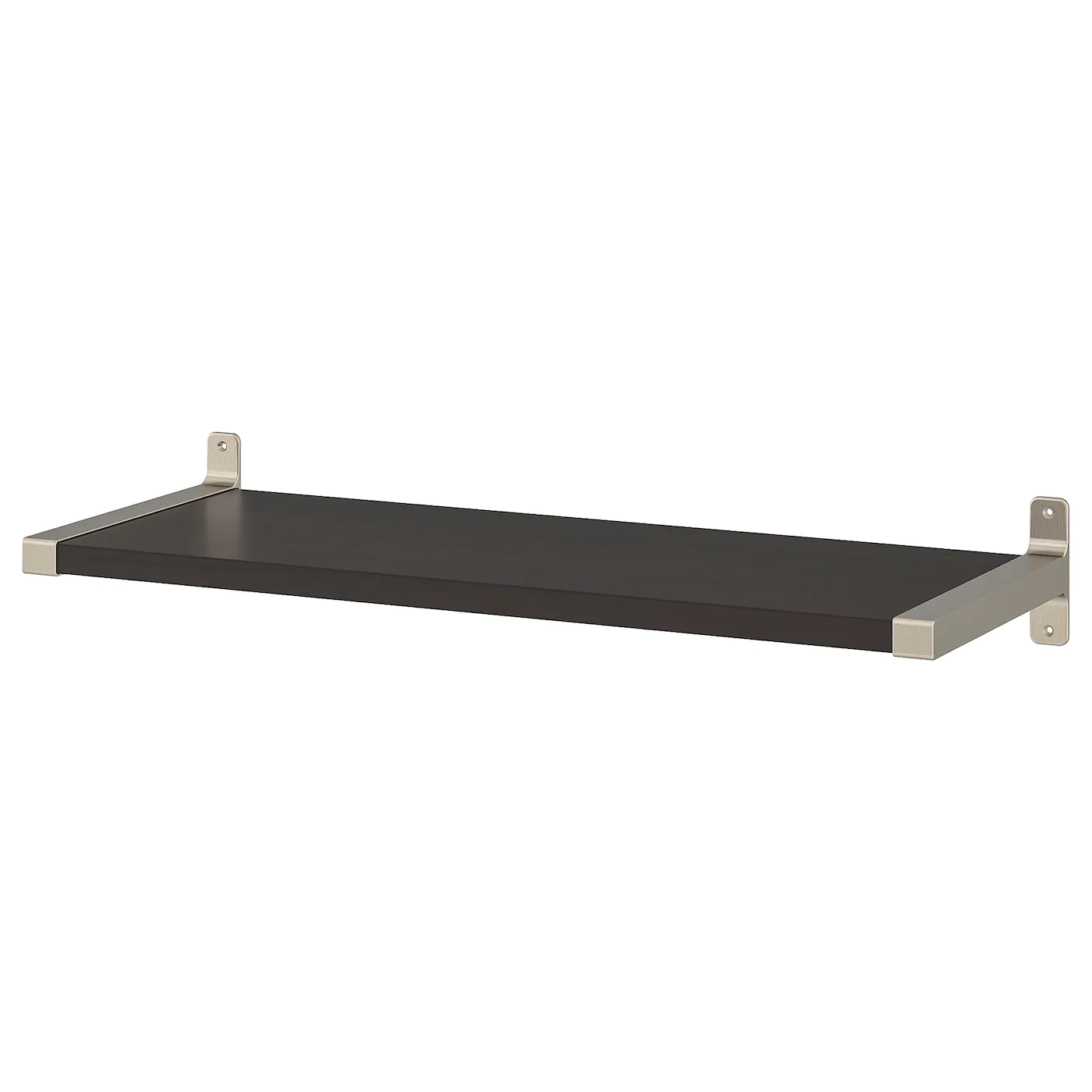 IKEA BERGSHULT / GRANHULT Wall Shelf Brownblack/nickel Plated 31 1/2x11 3/4 "