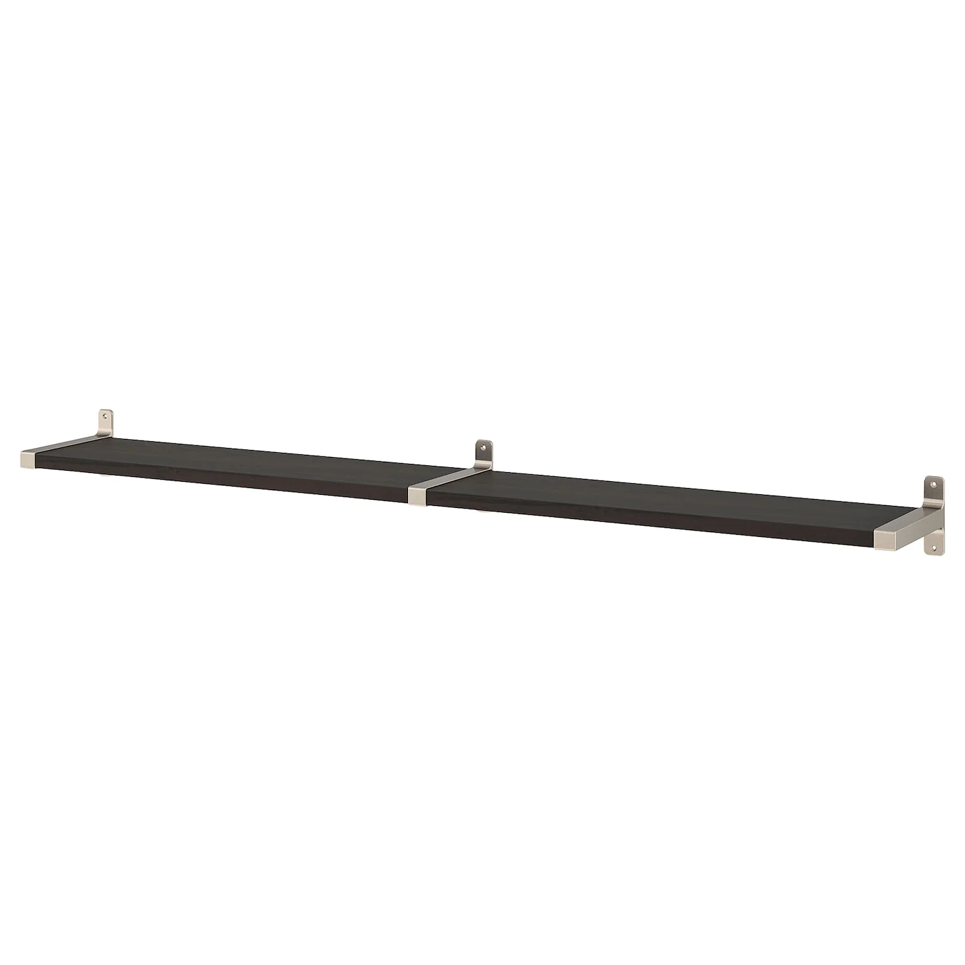 IKEA BERGSHULT / GRANHULT Wall Shelf Brownblack/nickel Plated 63x7 7/8 "
