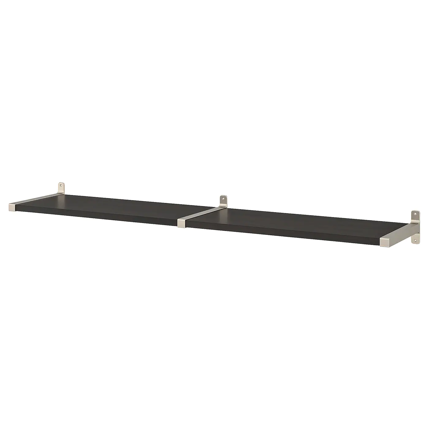 IKEA BERGSHULT / GRANHULT Wall Shelf Brownblack/nickel Plated 63x11 3/4 "