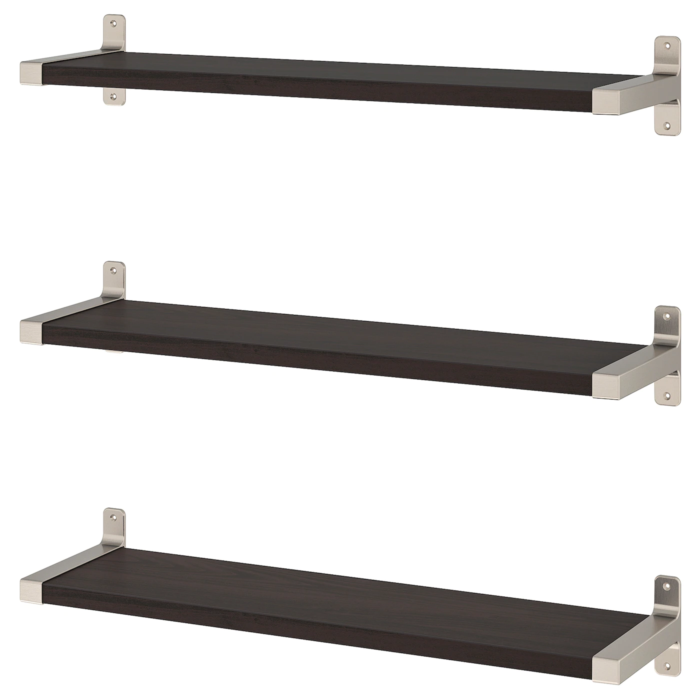 IKEA BERGSHULT / GRANHULT Wall Shelf Combination Dark Gray/nickel Plated 31 1/2x7 7/8 " - Image 8
