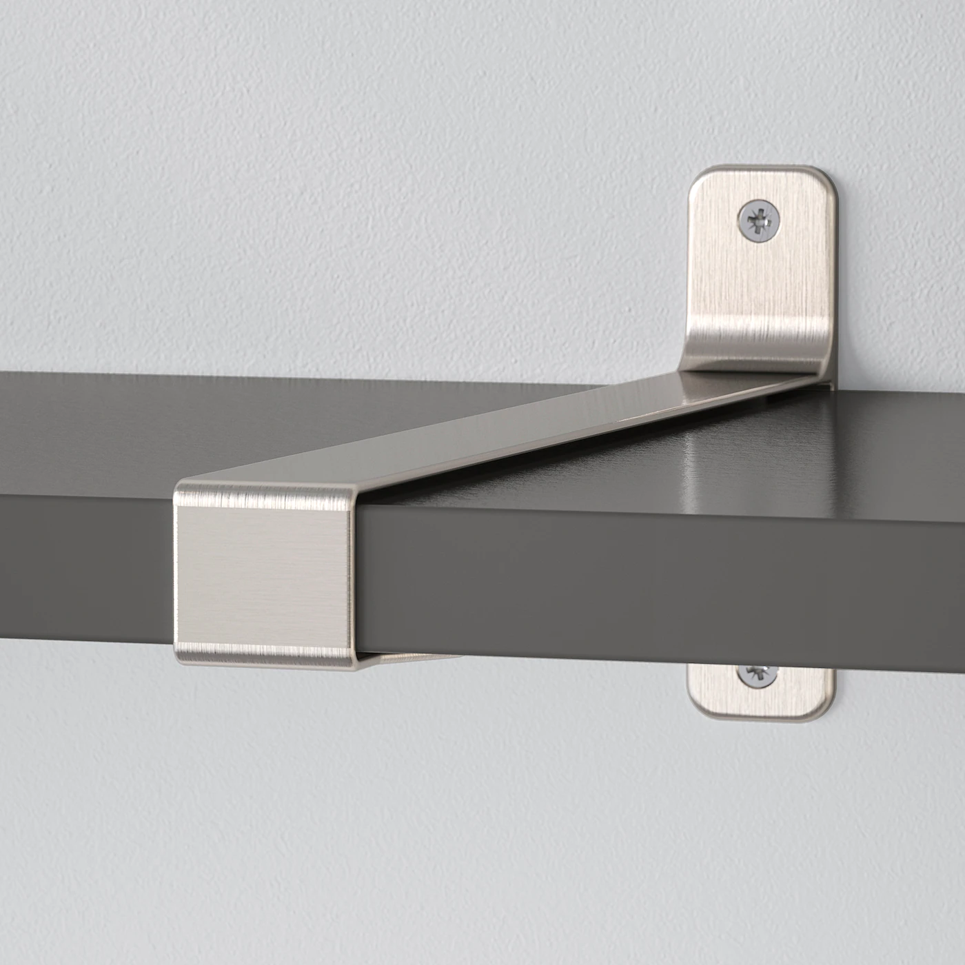 IKEA BERGSHULT / GRANHULT Wall Shelf Combination Dark Gray/nickel Plated 63x11 3/4 " - Image 4