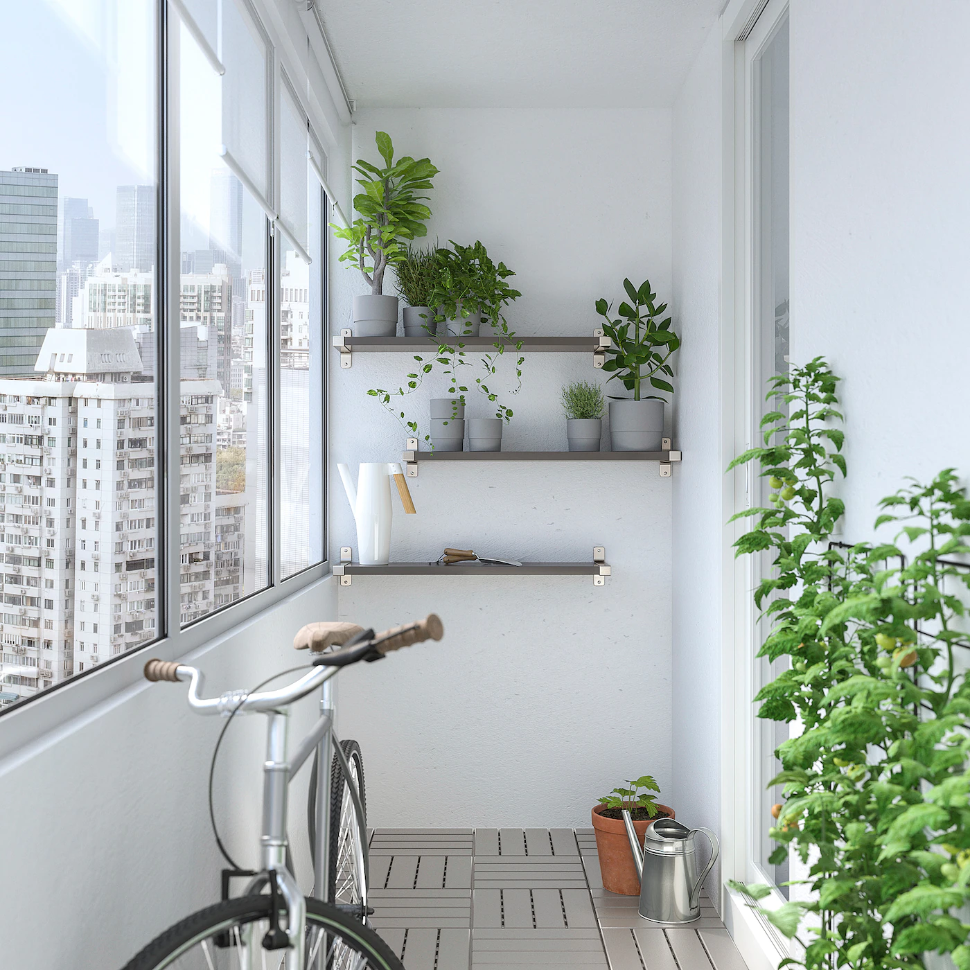 IKEA BERGSHULT / GRANHULT Wall Shelf Combination Dark Gray/nickel Plated 31 1/2x7 7/8 " - Image 4