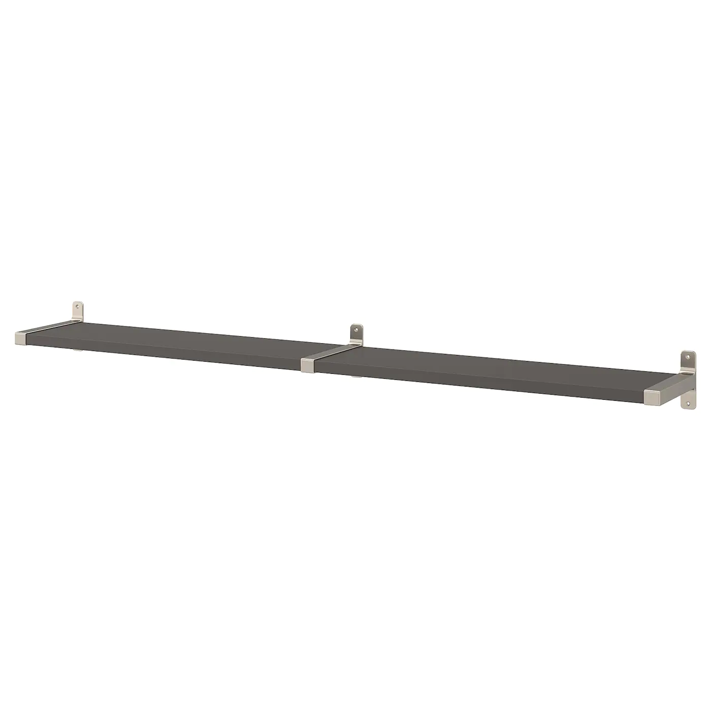 IKEA BERGSHULT / GRANHULT Wall Shelf Dark Gray/nickel Plated 63x7 7/8 "