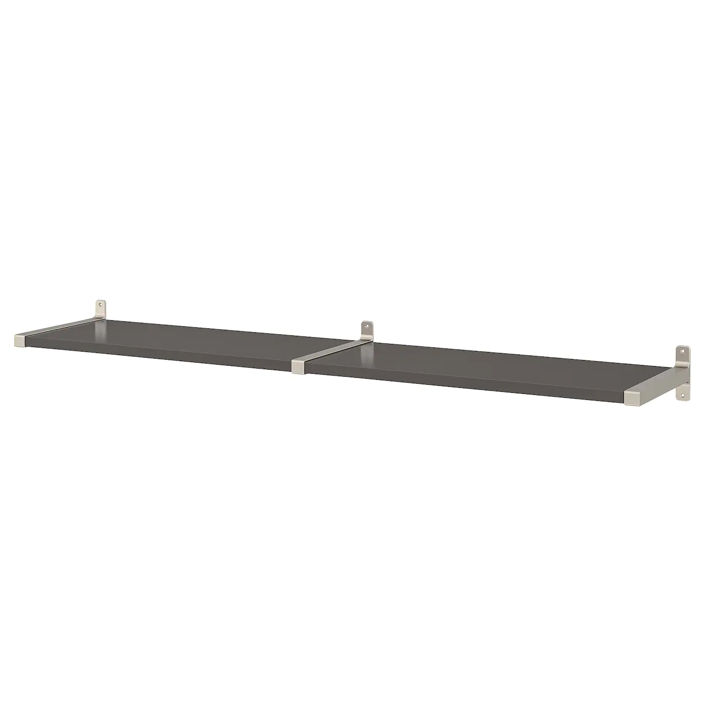 IKEA BERGSHULT / GRANHULT Wall Shelf Dark Gray/nickel Plated 63x11 3/4 "
