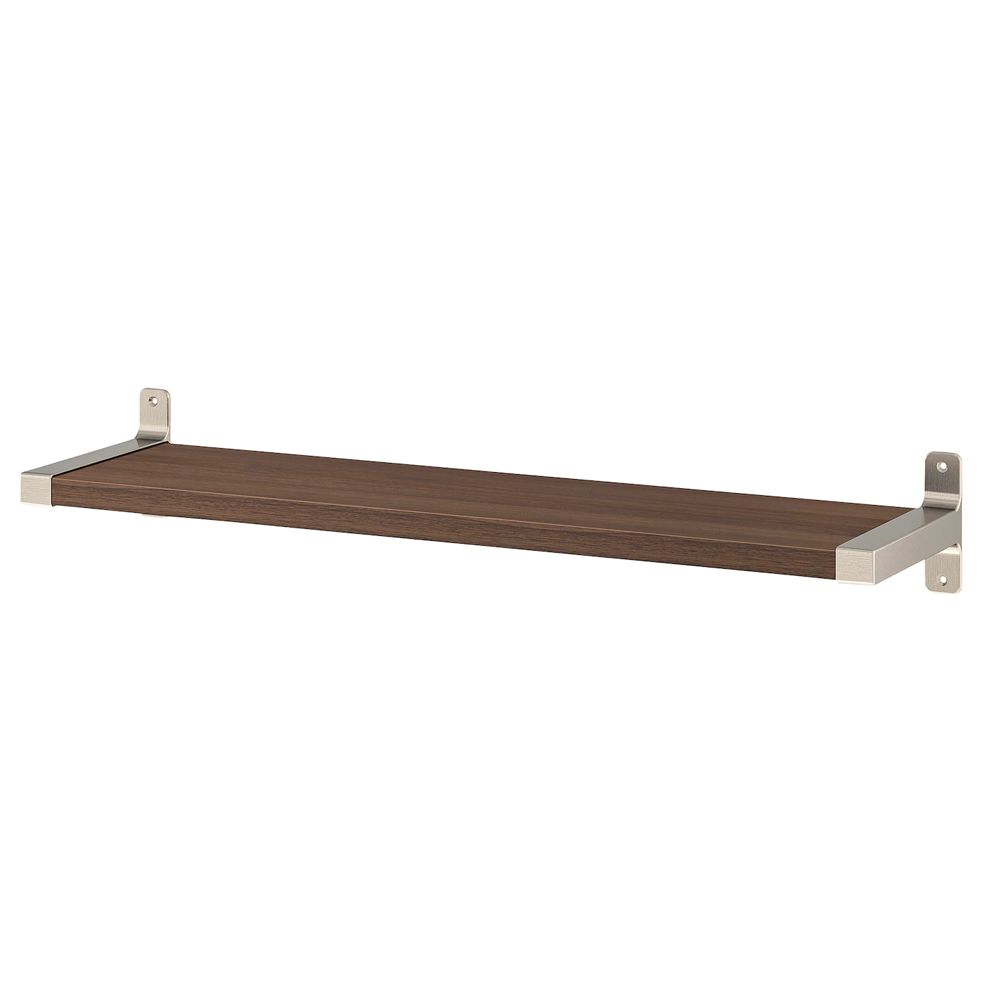 IKEA BERGSHULT / GRANHULT Wall Shelf Walnut Effect/nickel Plated 31 1/2x7 7/8 "