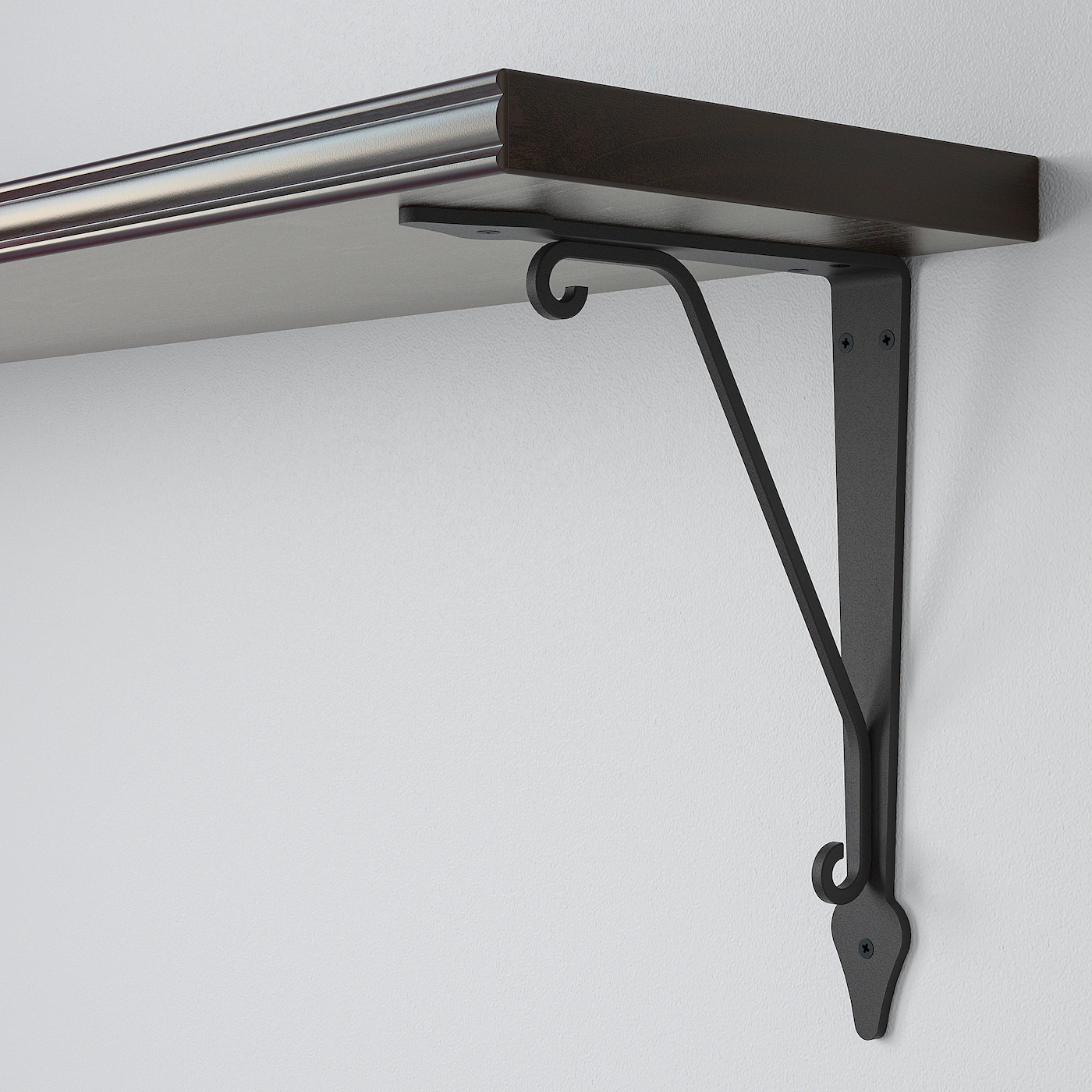 IKEA BERGSHULT / KROKSHULT Wall Shelf Brownblack/anthracite 47 1/4x7 7/8 " - Image 3