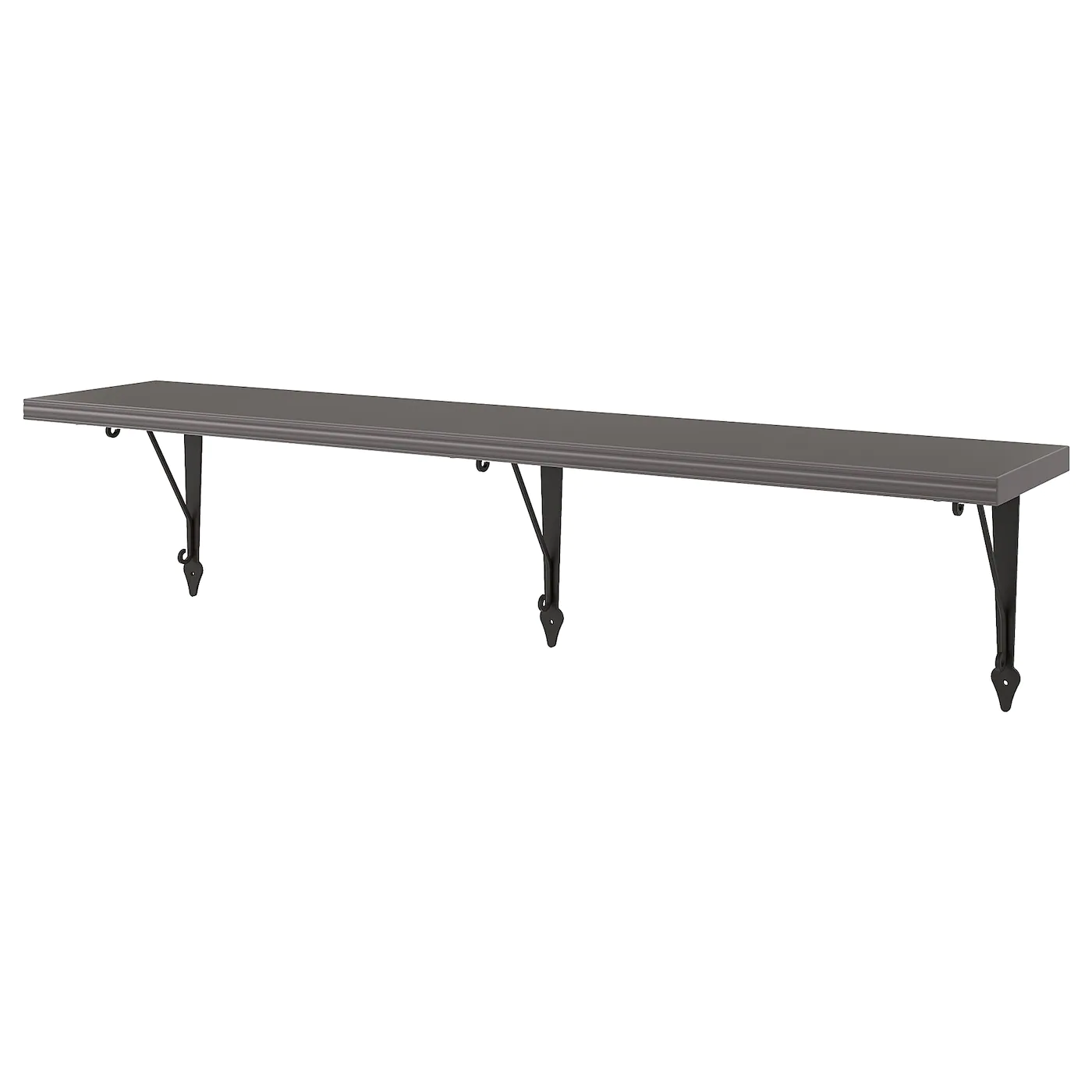 IKEA BERGSHULT / KROKSHULT Wall Shelf Dark Gray/anthracite 47 1/4x7 7/8 "