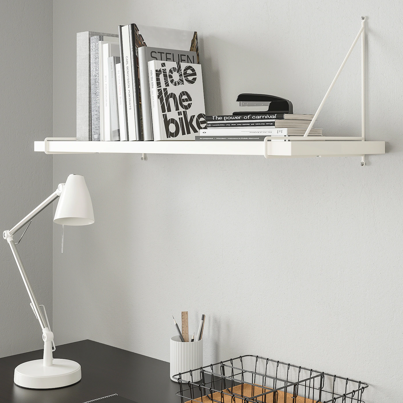 IKEA BERGSHULT / PERSHULT Wall Shelf White/white 31 1/2x11 3/4 " - Image 5