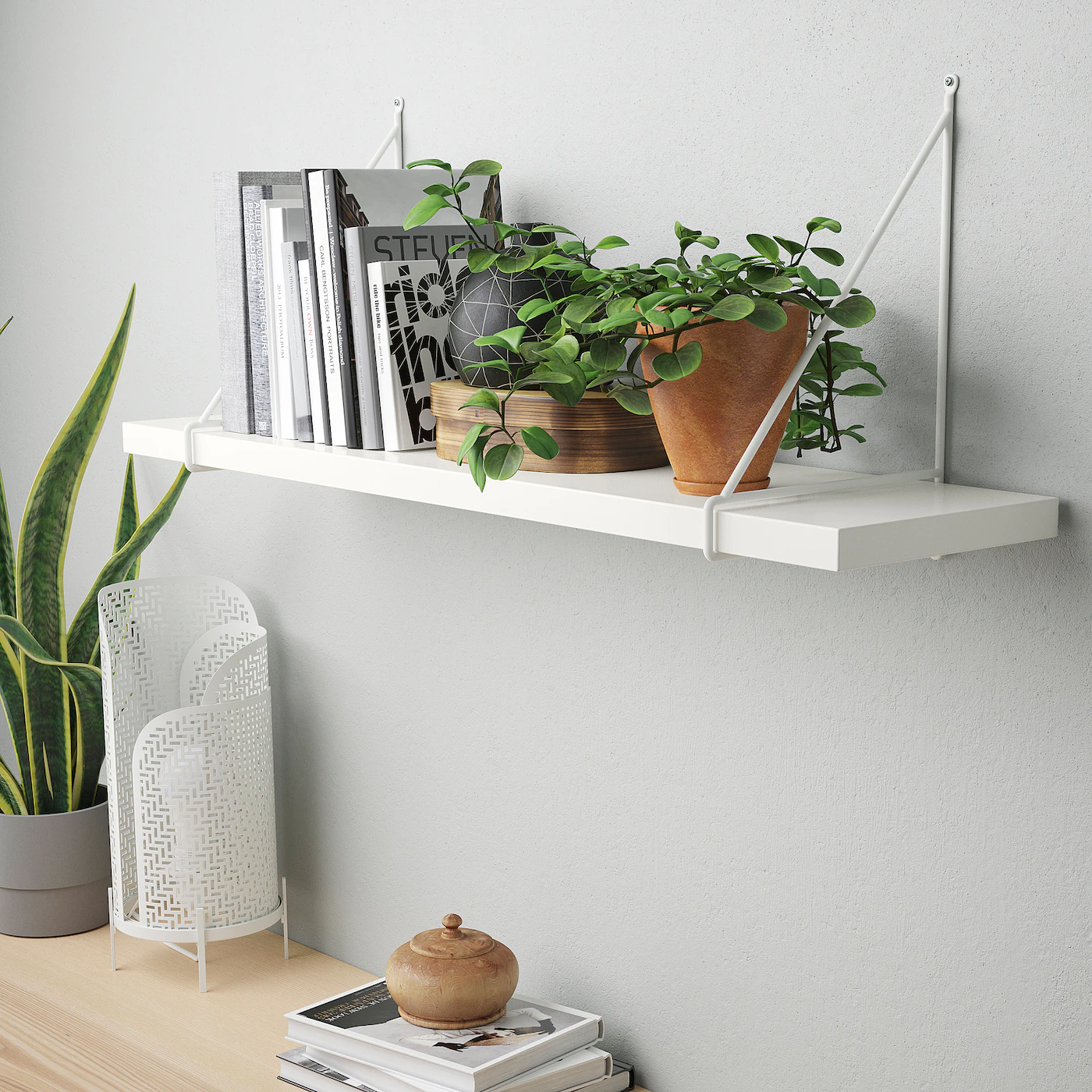 IKEA BERGSHULT / PERSHULT Wall Shelf White/white 31 1/2x7 7/8 " - Image 9