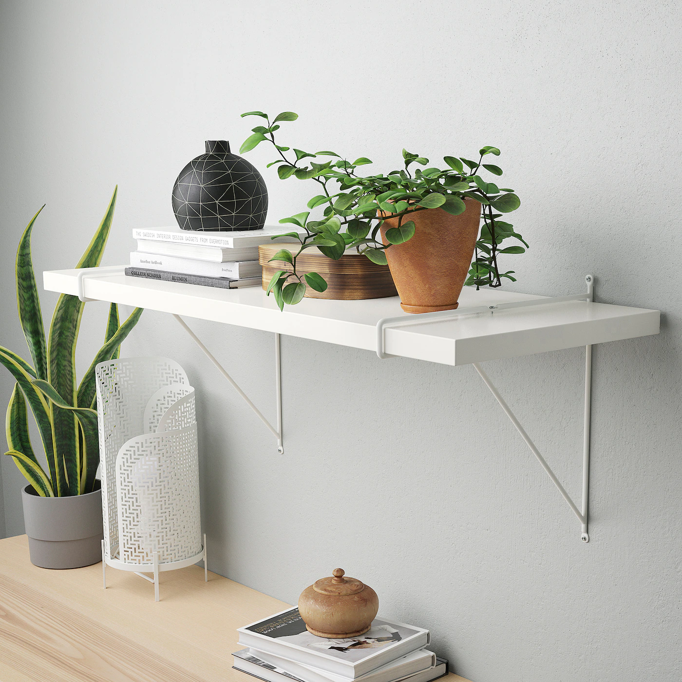 IKEA BERGSHULT / PERSHULT Wall Shelf White/white 31 1/2x11 3/4 " - Image 10