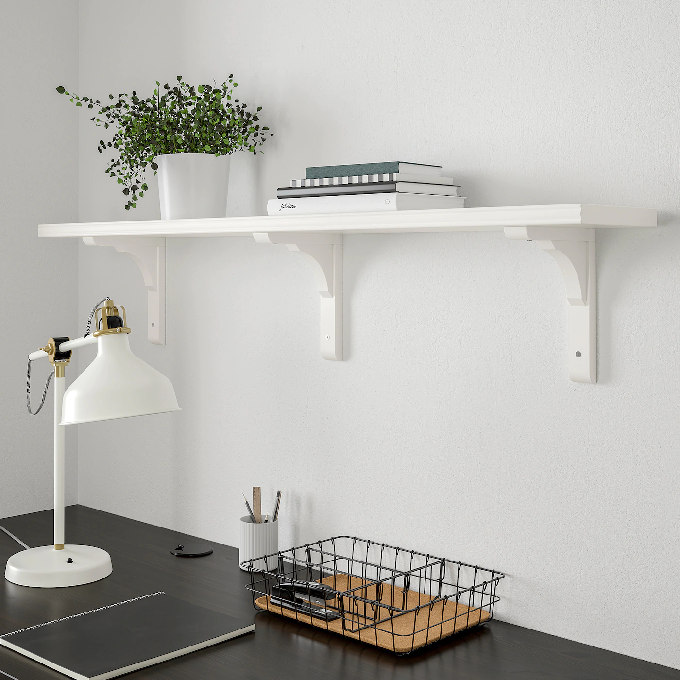 IKEA BERGSHULT / RAMSHULT Wall Shelf White 47 1/4x7 7/8 " - Image 3
