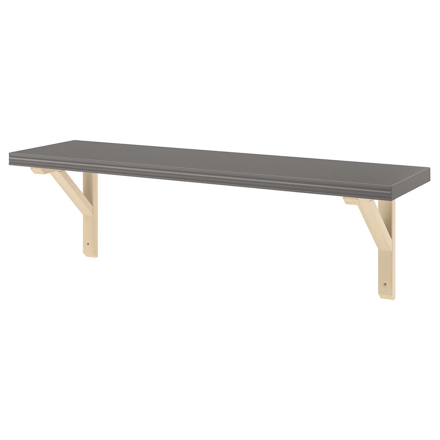 IKEA BERGSHULT / SANDSHULT Wall Shelf Dark Gray/aspen 31 1/2x7 7/8 "