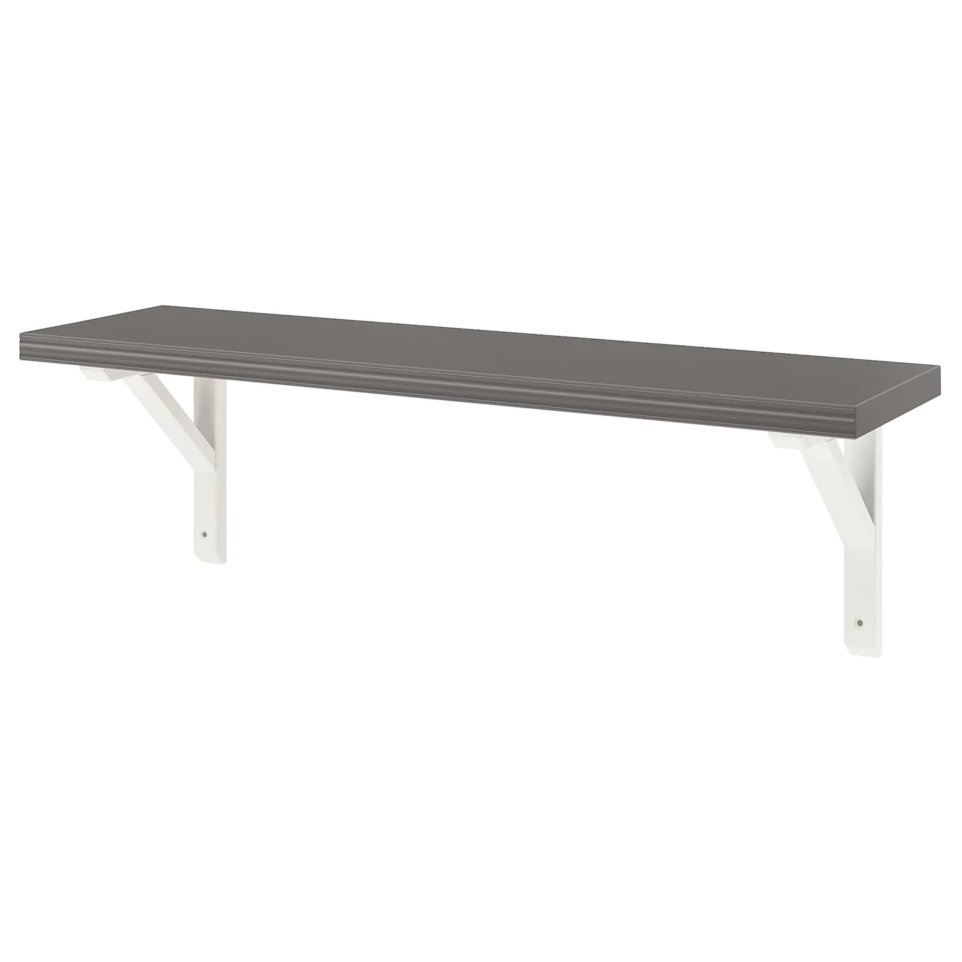 IKEA BERGSHULT / SANDSHULT Wall Shelf Dark Gray/white Stained Aspen 31 1/2x7 7/8 "