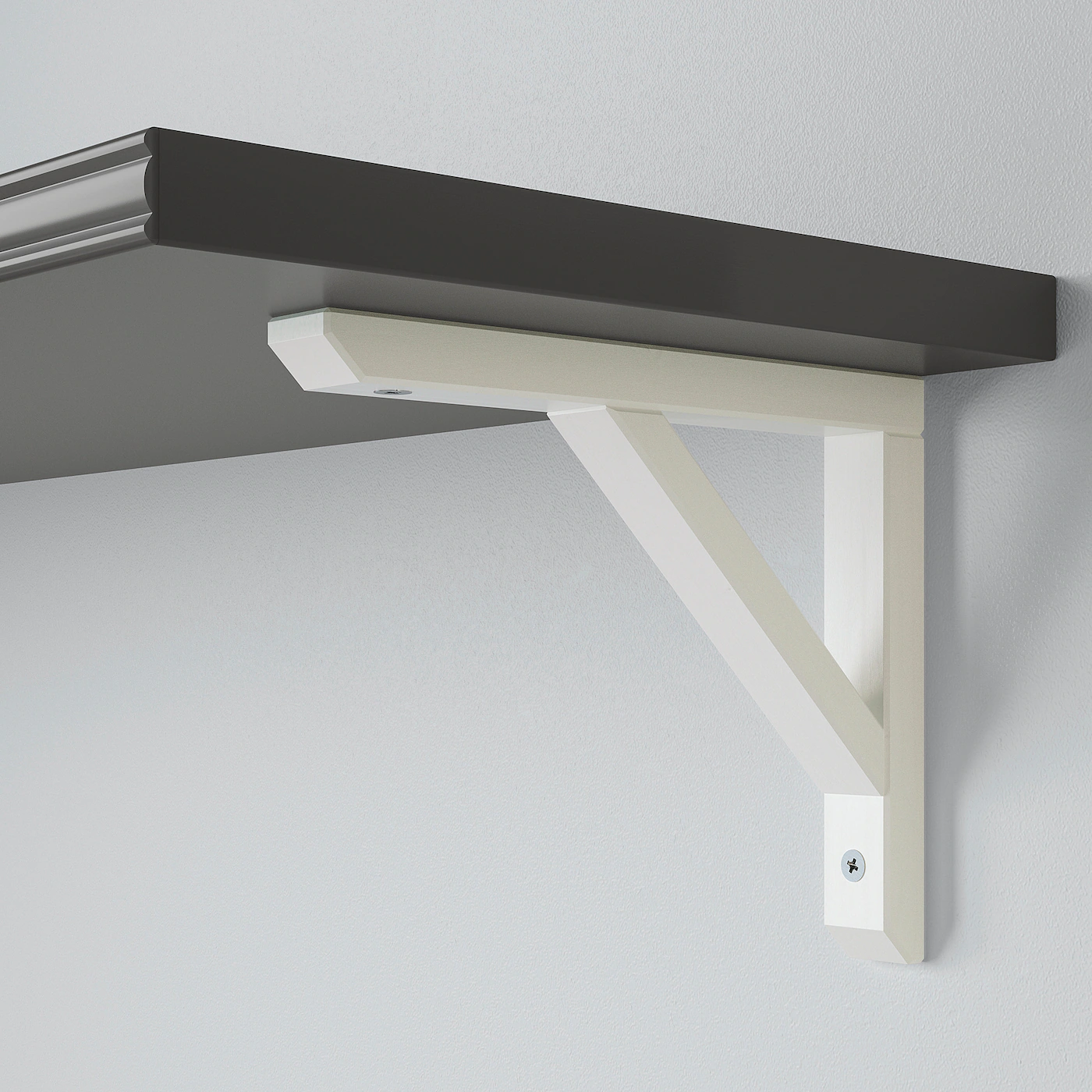 IKEA BERGSHULT / SANDSHULT Wall Shelf Dark Gray/white Stained Aspen 47 1/4x11 3/4 " - Image 4