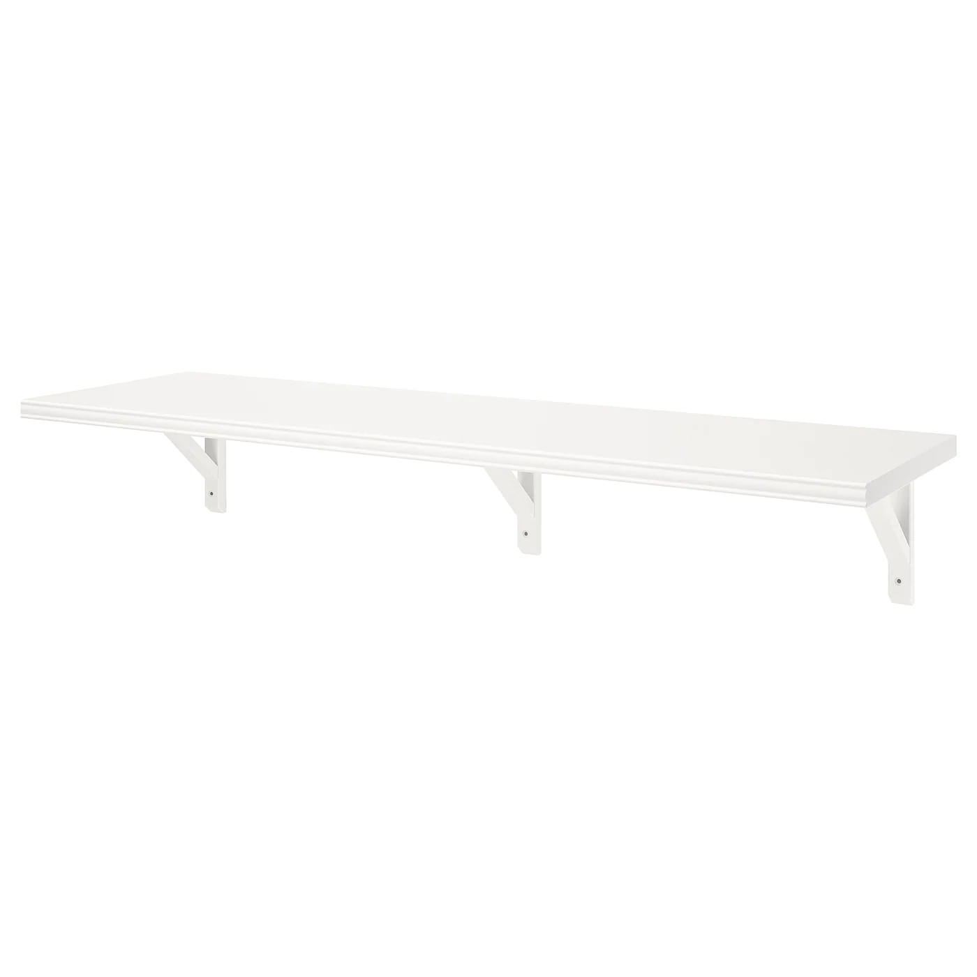 IKEA BERGSHULT / SANDSHULT Wall Shelf White/white Stained Aspen 47 1/4x11 3/4 "
