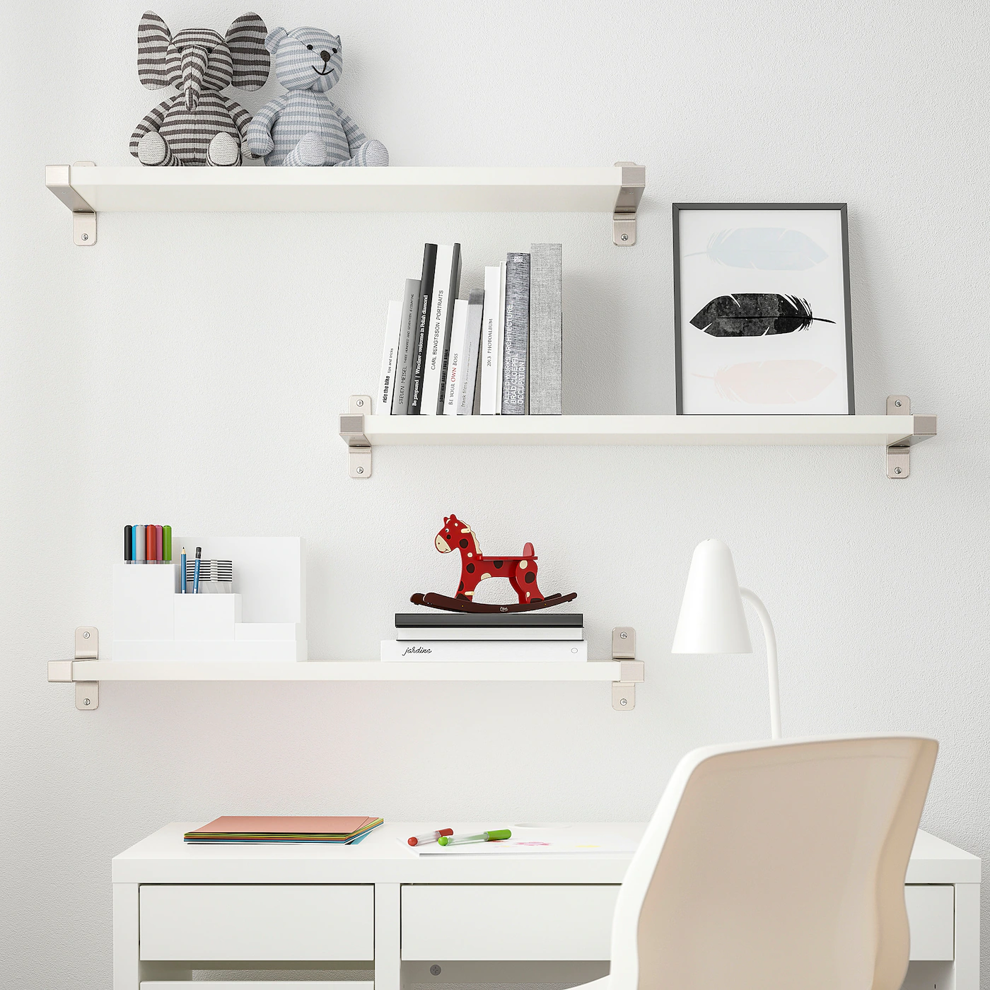 IKEA BERGSHULT Shelf White 31 1/2x7 7/8 " - Image 4