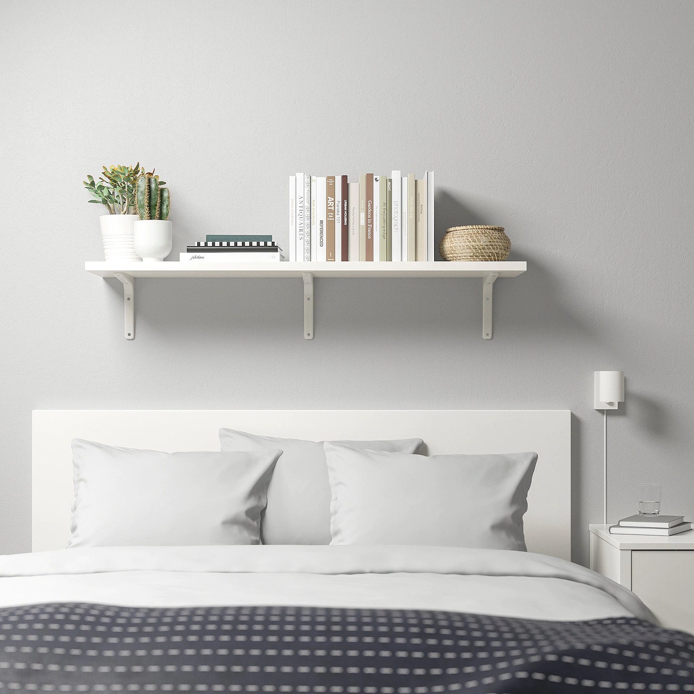 IKEA BERGSHULT / TOMTHULT Shelf With Bracket White 47 1/4x7 7/8 " - Image 3