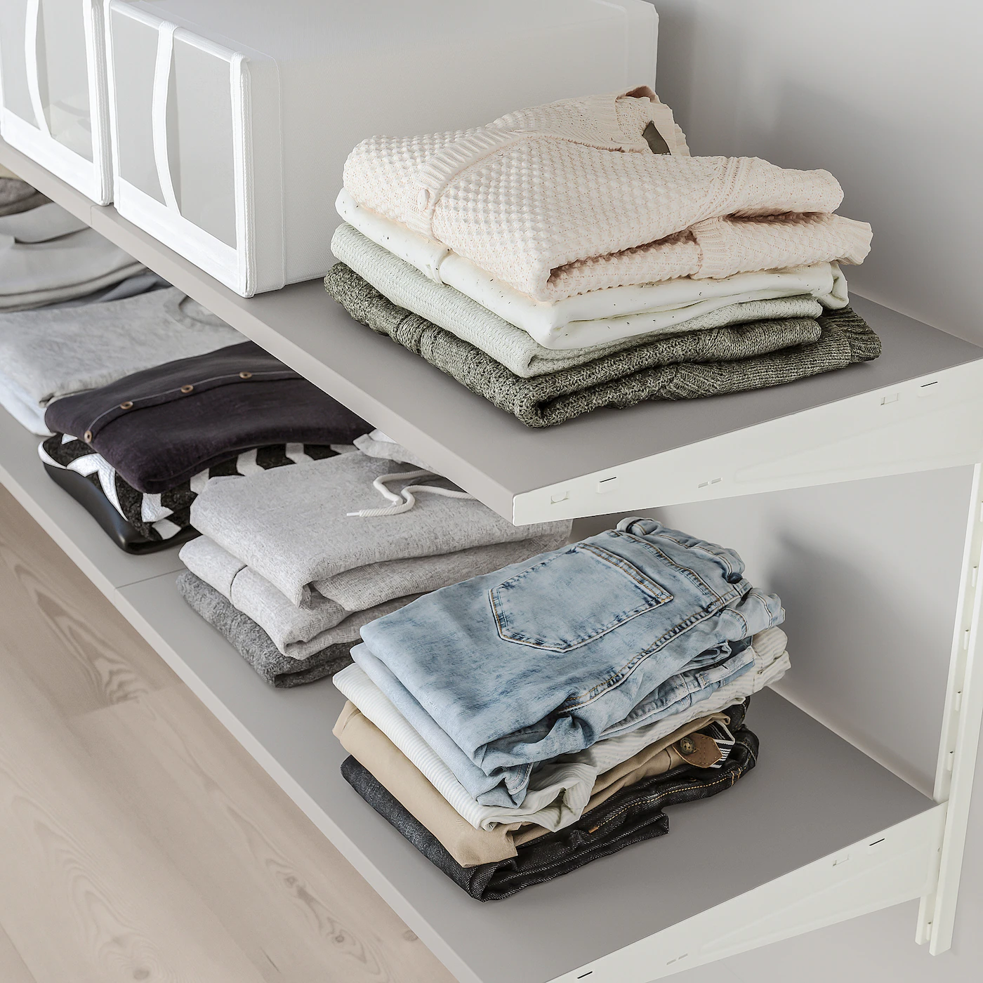 IKEA BOAXEL Shelving Unit White/gray 73 3/4x15 3/4x39 5/8 " - Image 3