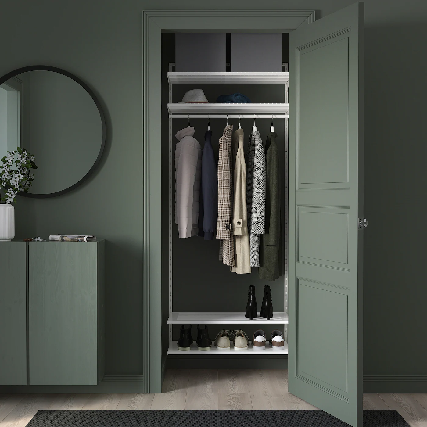 IKEA BOAXEL Wardrobe Combination White 32 1/4x15 3/4x79 " - Image 3