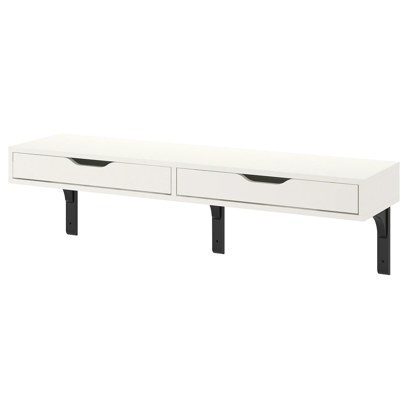 IKEA EKBY ALEX / RAMSHULT Wall Shelf White/black 46 7/8x11 3/8 "