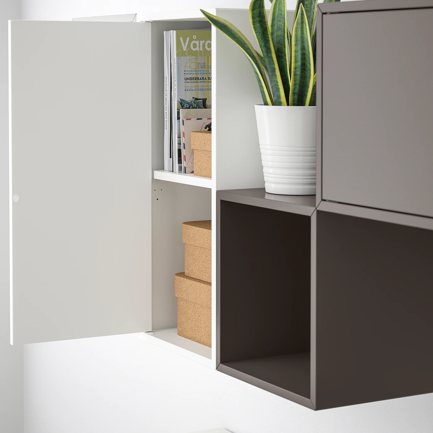 IKEA EKET Wallmounted Cabinet Combination White/light Gray/dark Gray 68 7/8x13 3/4x27 1/2 " - Image 4