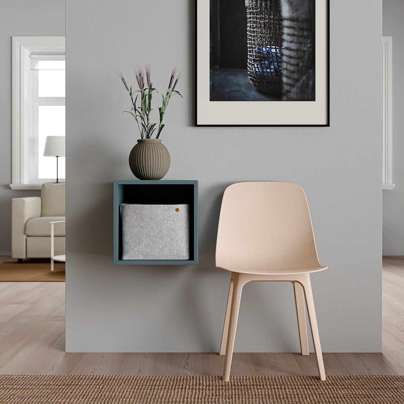 IKEA EKET Wallmounted Shelving Unit Grayturquoise 13 3/4x13 3/4x13 3/4 " - Image 3