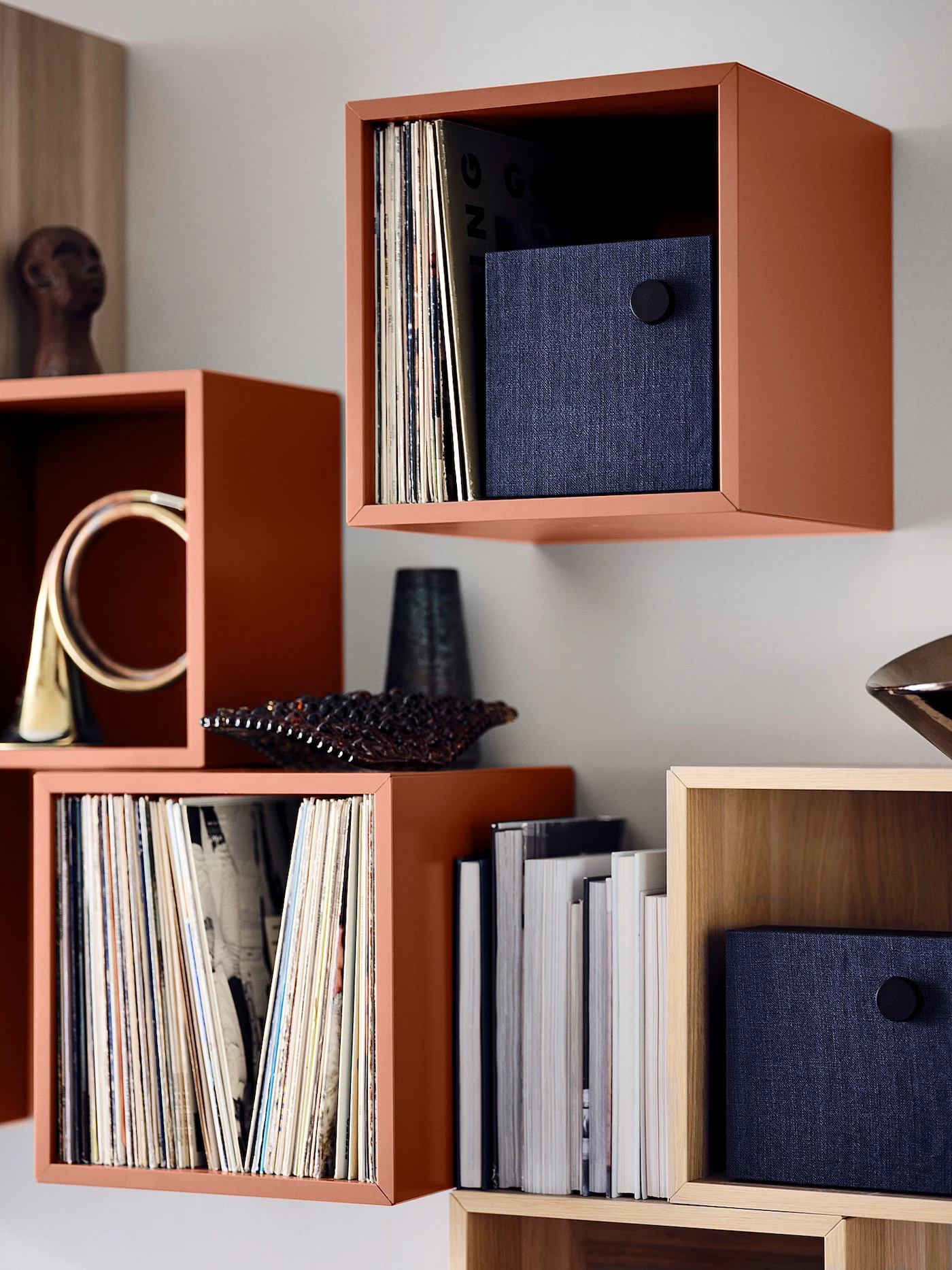 IKEA EKET Wallmounted Shelving Unit Redbrown 13 3/4x13 3/4x13 3/4 " - Image 4