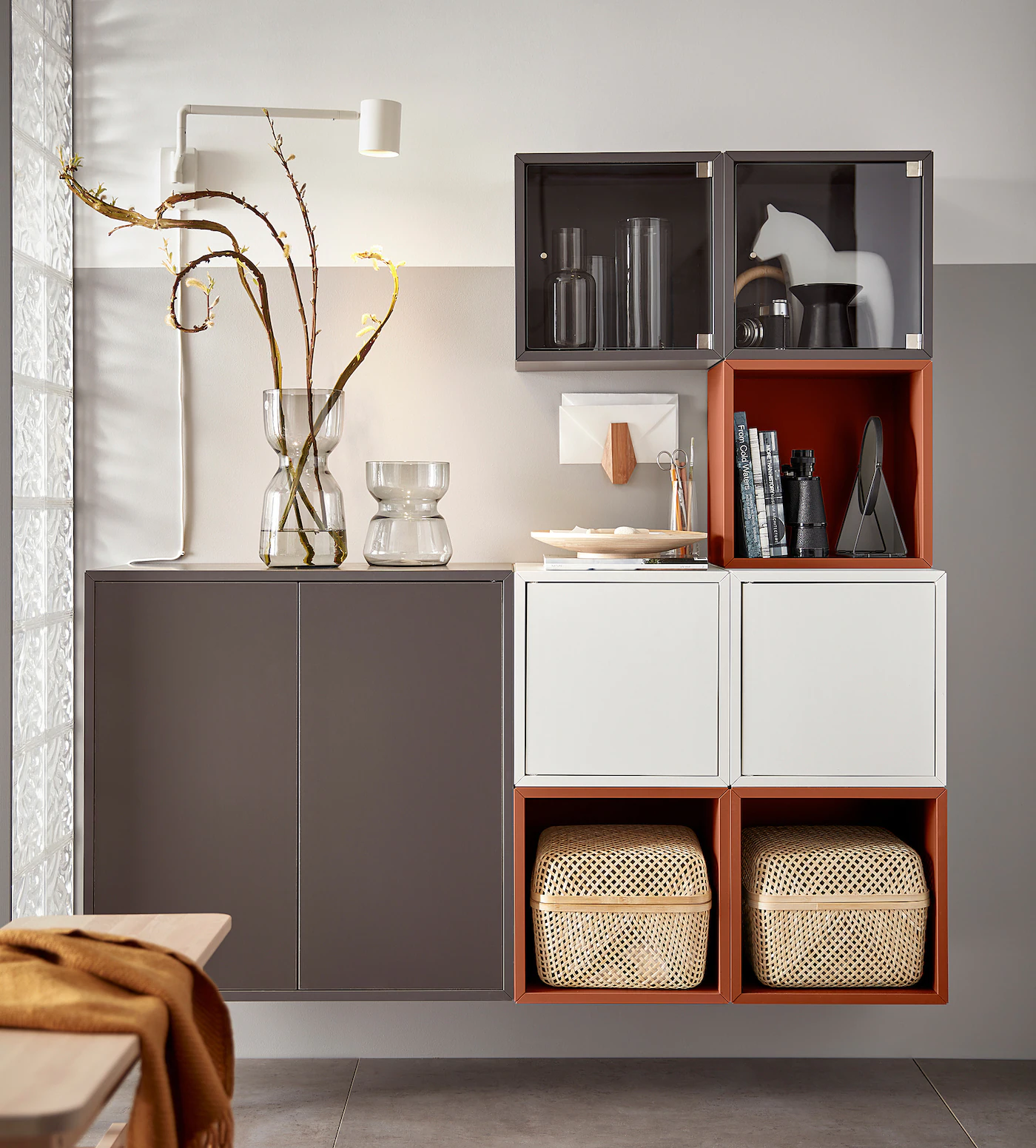 IKEA EKET Wallmounted Shelving Unit Redbrown 13 3/4x9 7/8x13 3/4 " - Image 4