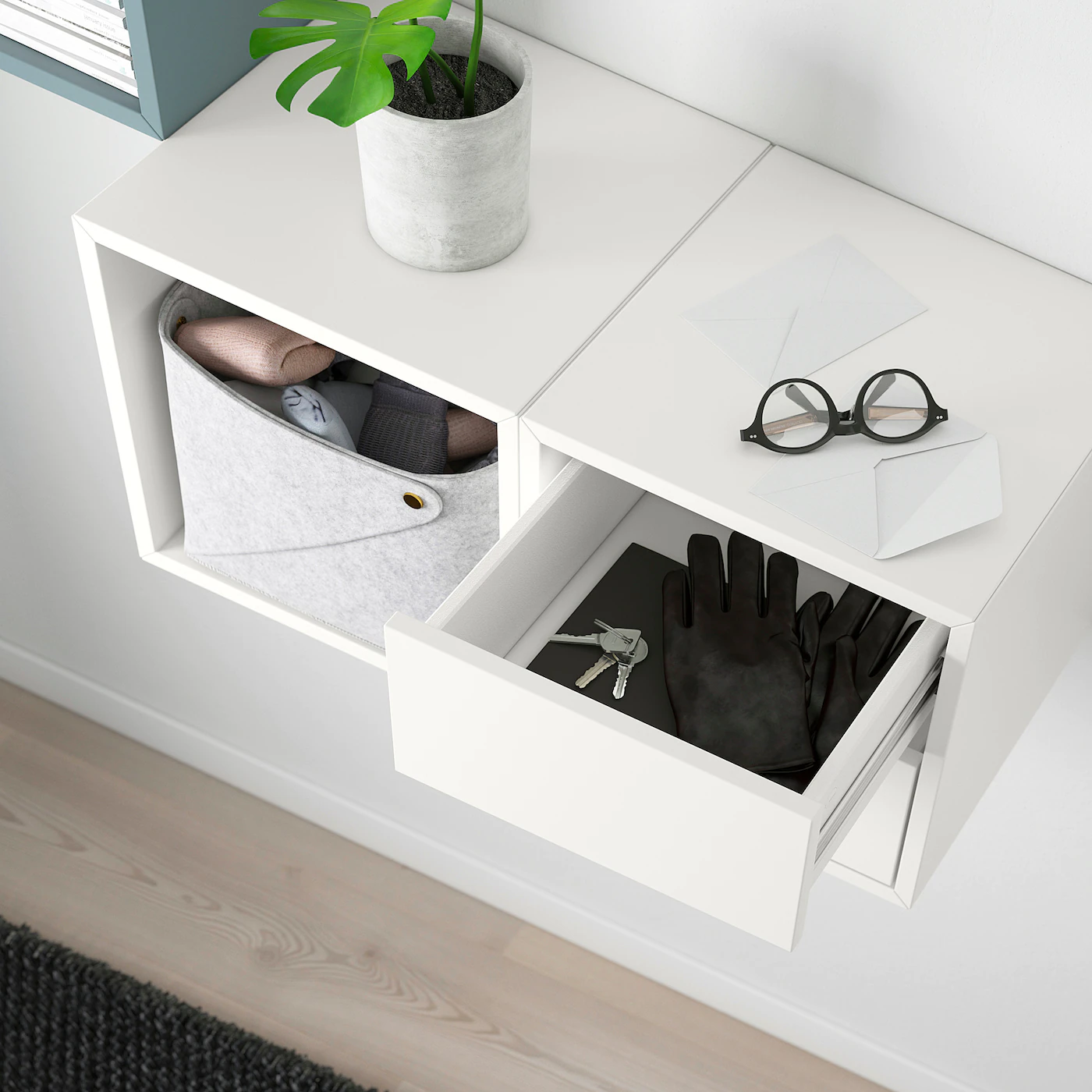 IKEA EKET Wallmounted Storage Combination Grayturquoise/white 41 3/8x13 3/4x27 1/2 " - Image 4