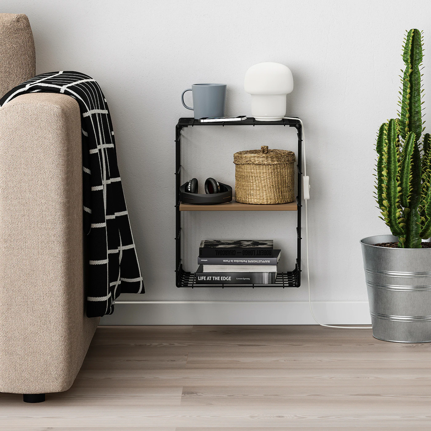 IKEA GULLHULT Wall Shelf Black/pine Antique 11 3/4x15 3/4 " - Image 5