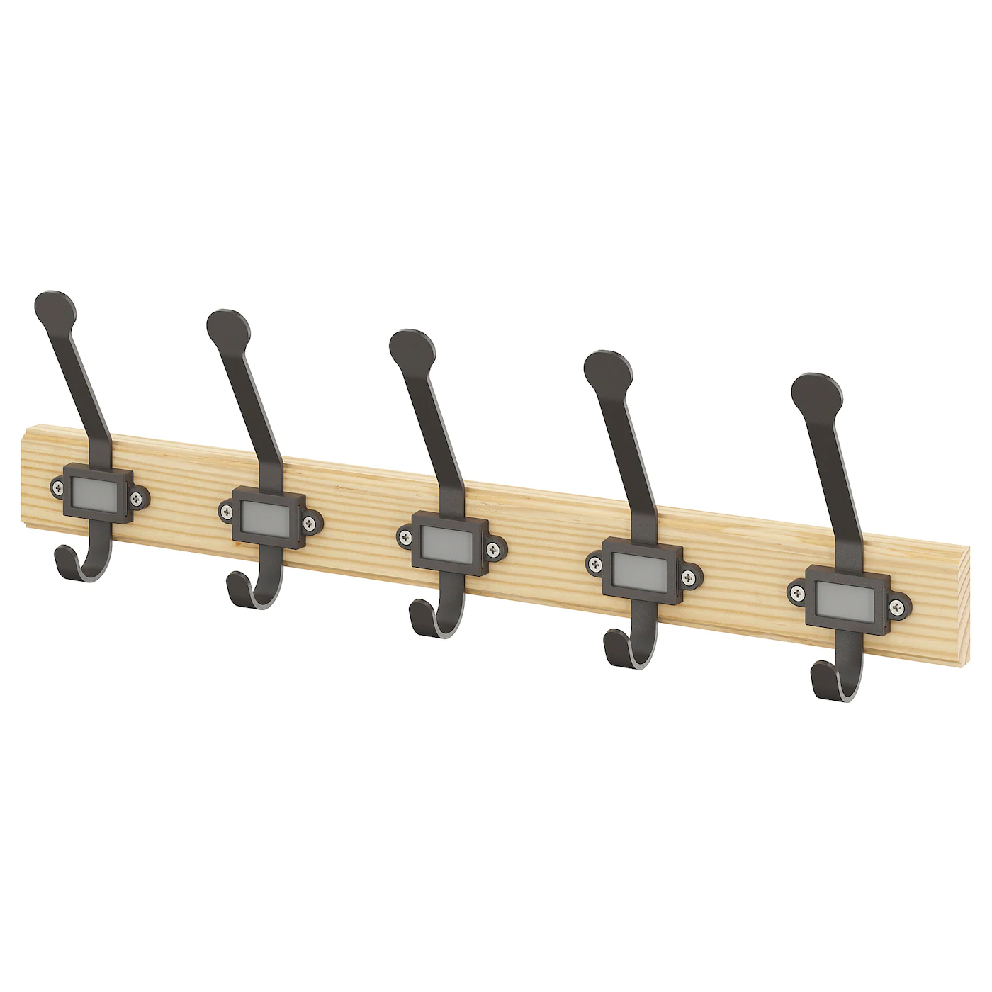 IKEA KARTOTEK Rack With 5 Hooks Pine/gray