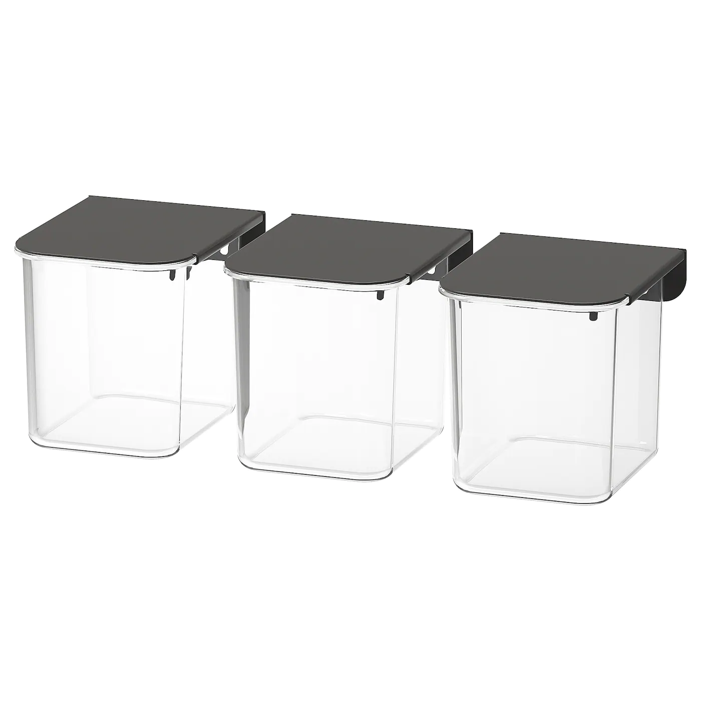 IKEA SKÅDIS Container With Lid Gray
