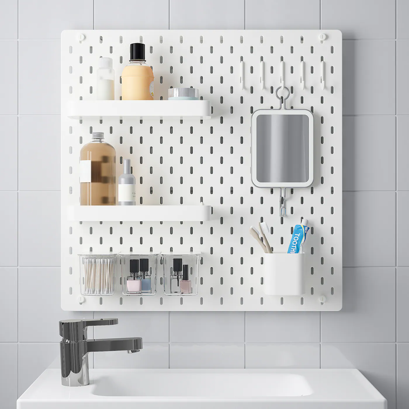 IKEA SKÅDIS Pegboard Combination White 22x22 "