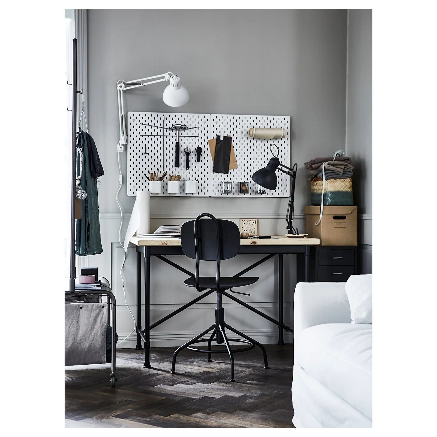 IKEA SKÅDIS Pegboard White 22x22 " - Image 7