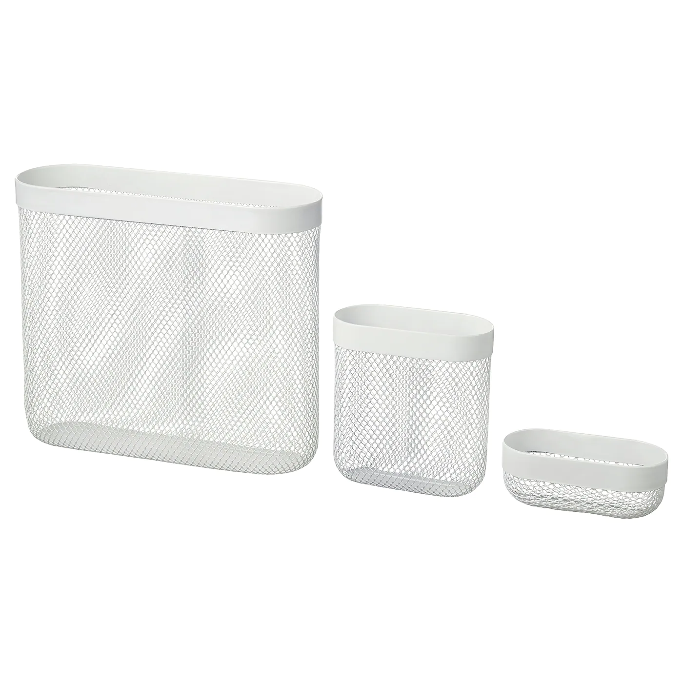 IKEA SKÅDIS Storage Basket, Set Of 3 White