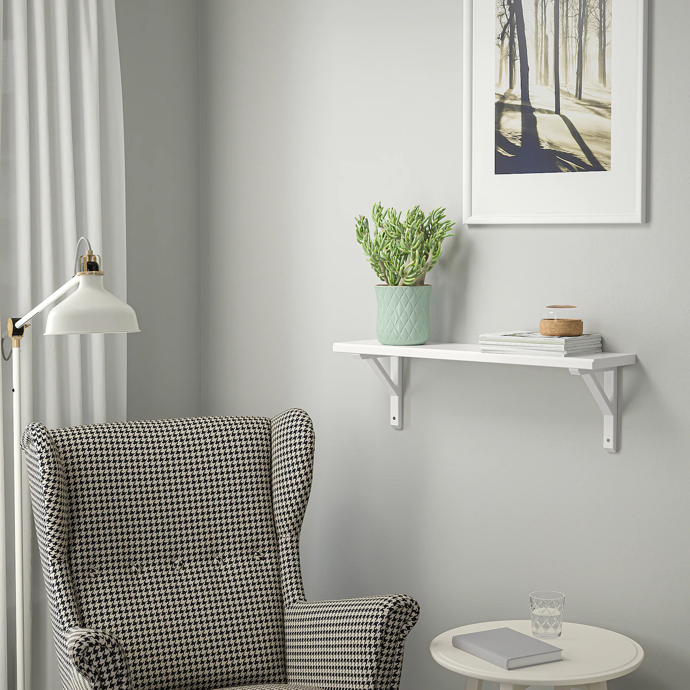 IKEA TRANHULT / SANDSHULT Wall Shelf White Stained Aspen 31 1/2x7 7/8 " - Image 3